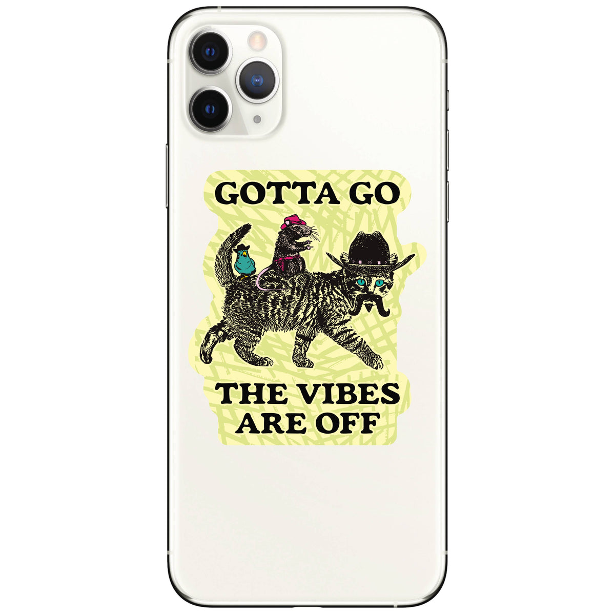 Vintage Cute Funny Animal Vibes High Quality Vinyl Sticker