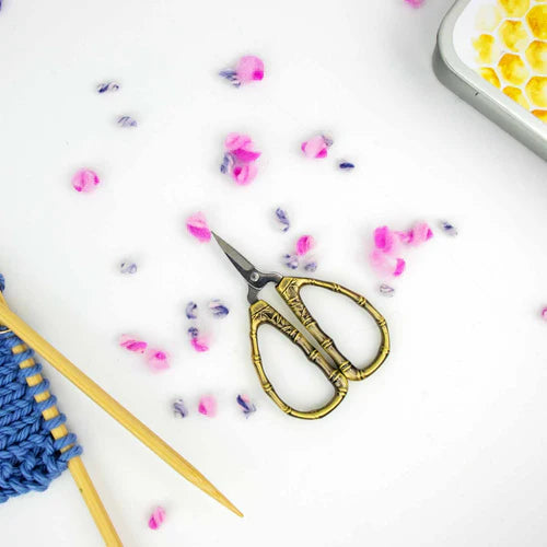 Thread Snips - Bronze Bamboo Tiny Scissors