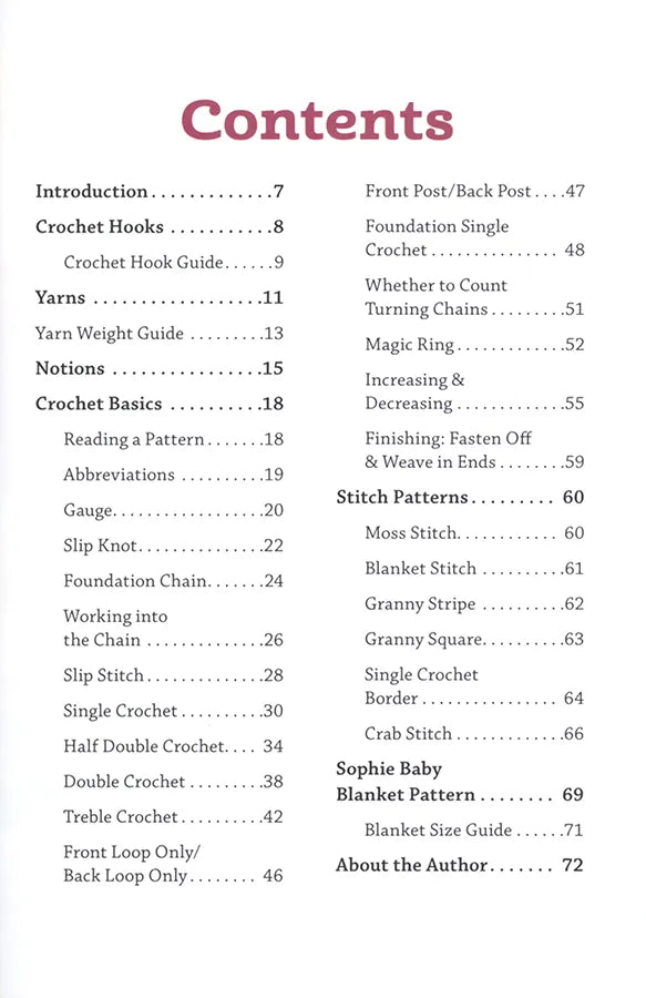 Pocket Guide to Crochet