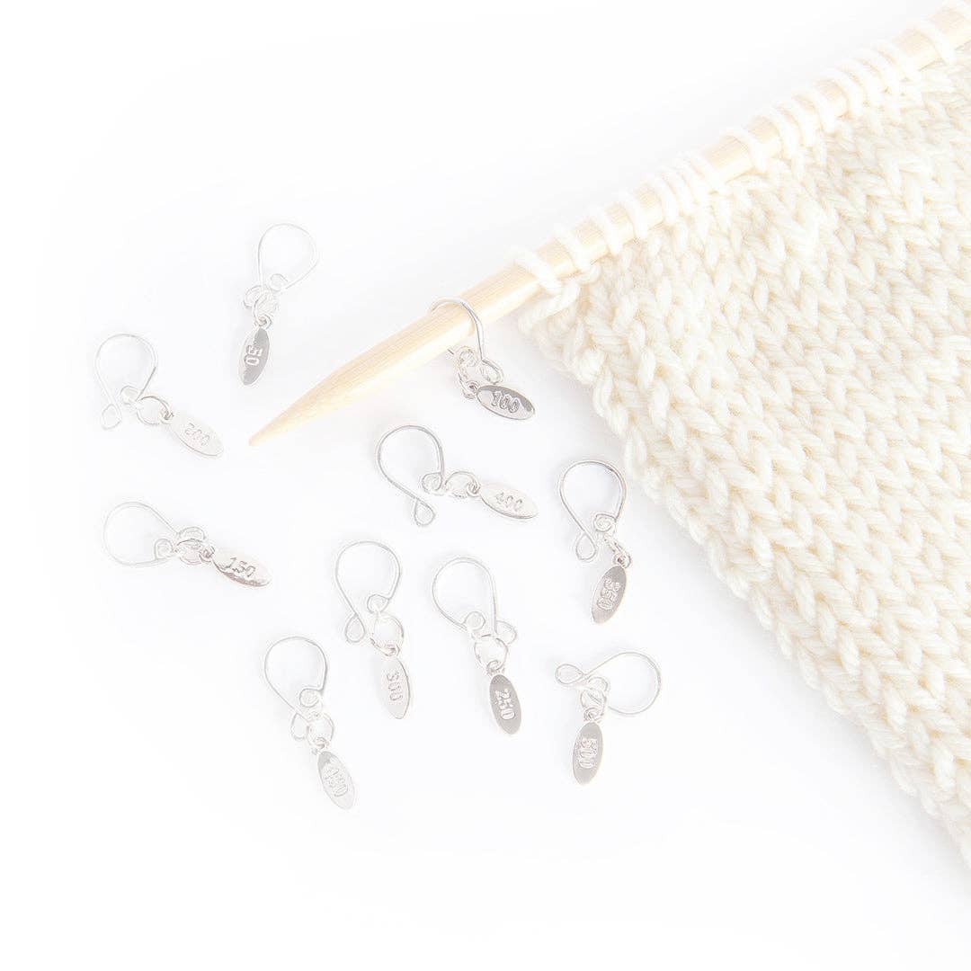 Cast On Counting Stitch Markers by 50: Base Set (50-250) / Large (up to US 10.5)