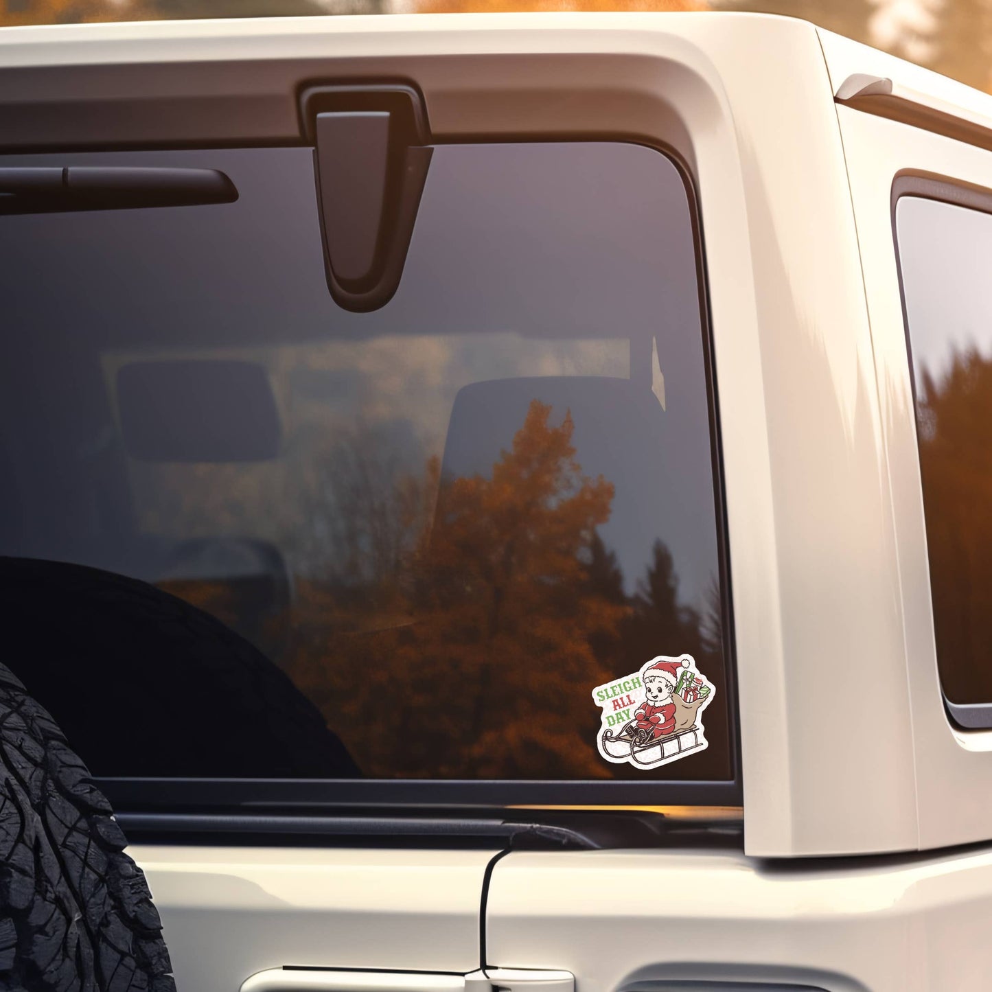 Holiday Christmas Santa Funny High Quality Vinyl Sticker