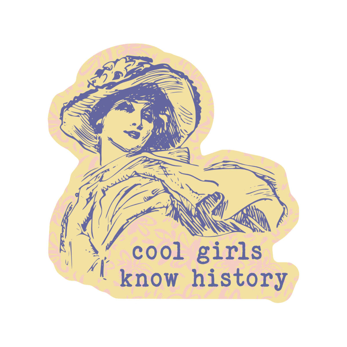 Cool Girls Know History Book High Quality Vinyl Sticker