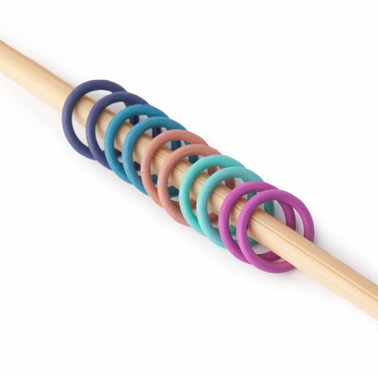 Simple Ring Stitch Markers - Rainbow