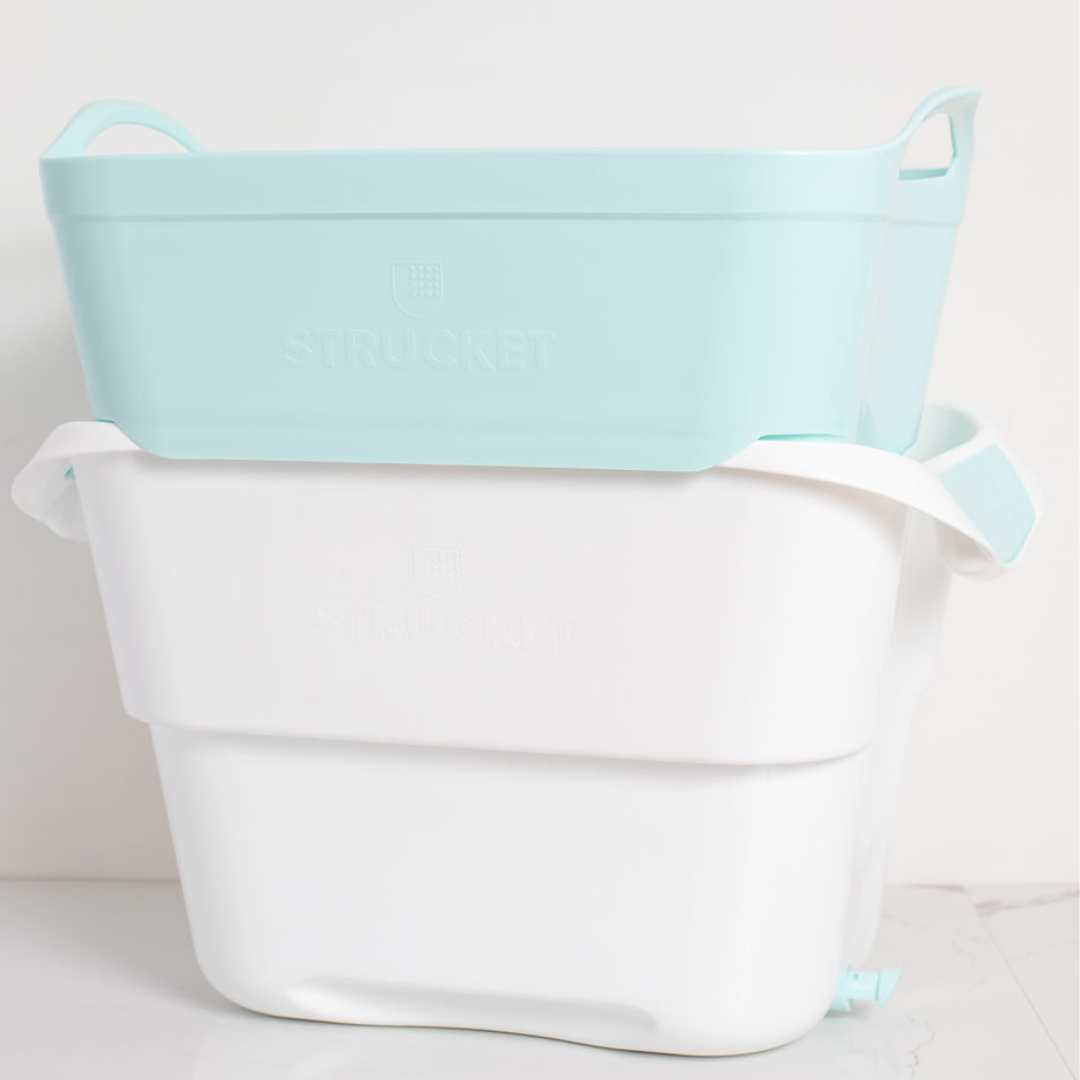 Strucket 19L (5 Gallon) Strainer Bucket – 6 Pack Aqua