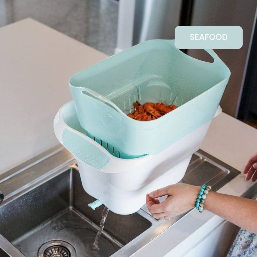 Strucket 19L (5 Gallon) Strainer Bucket – 6 Pack Aqua