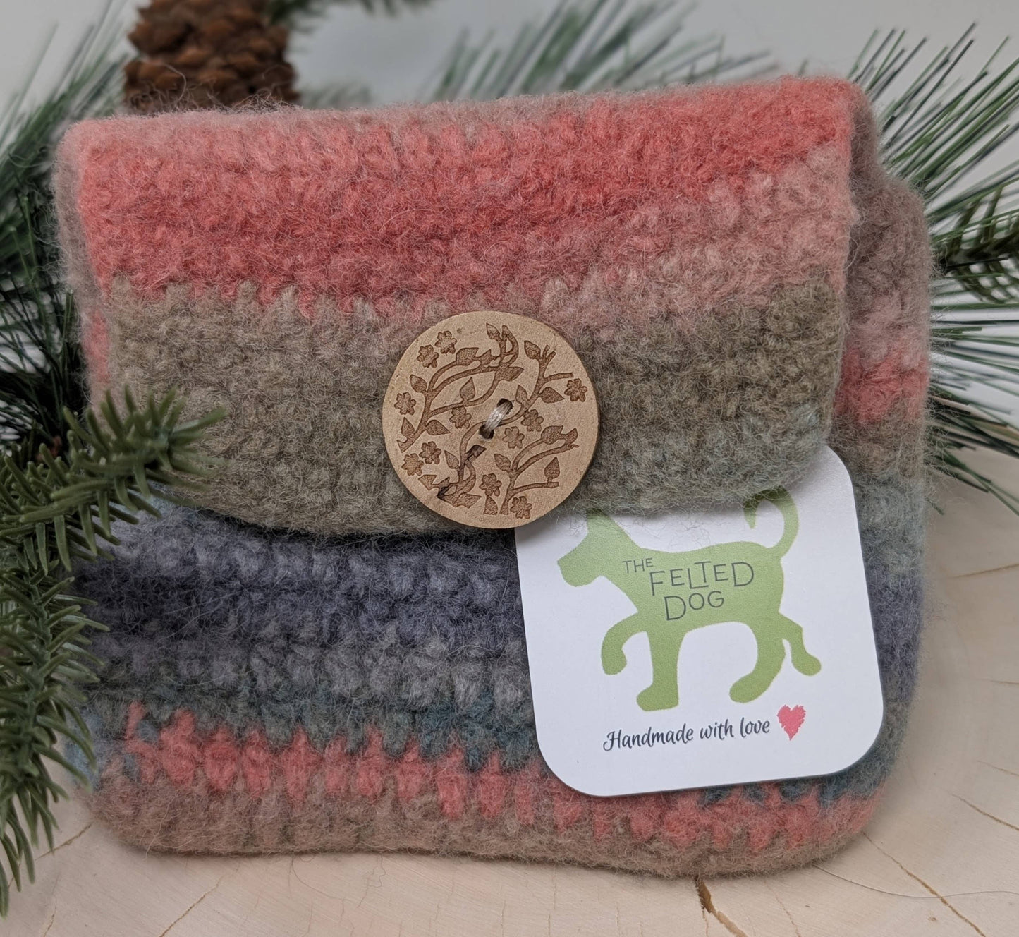 Hand-Felted "Anything Goes" Wool Pouch