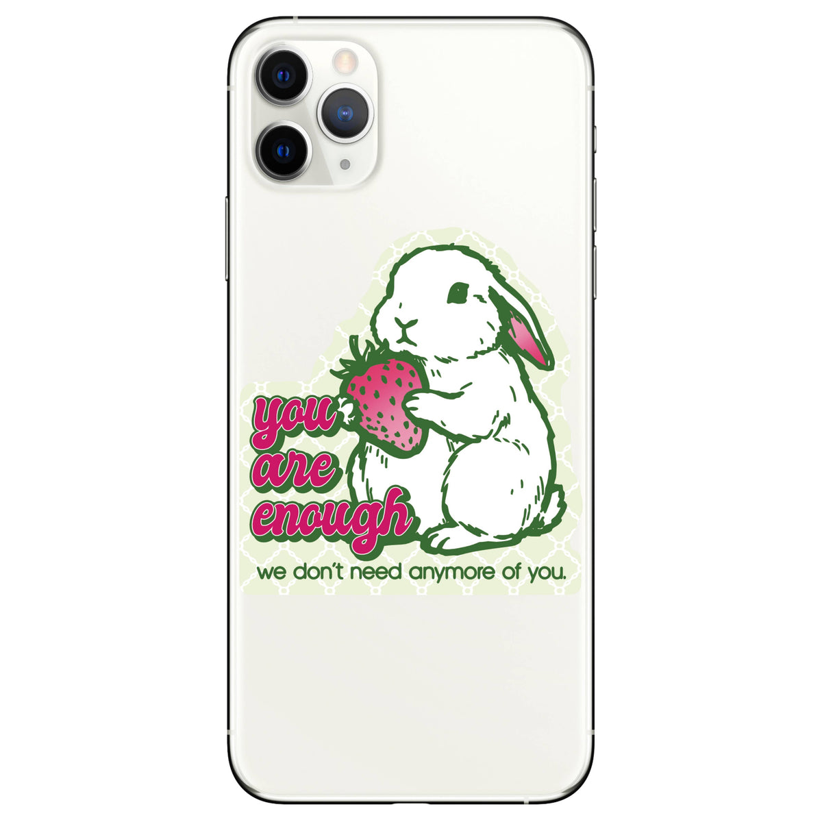 You Are Enough Funny Bunny High Quality Vinyl Sticker