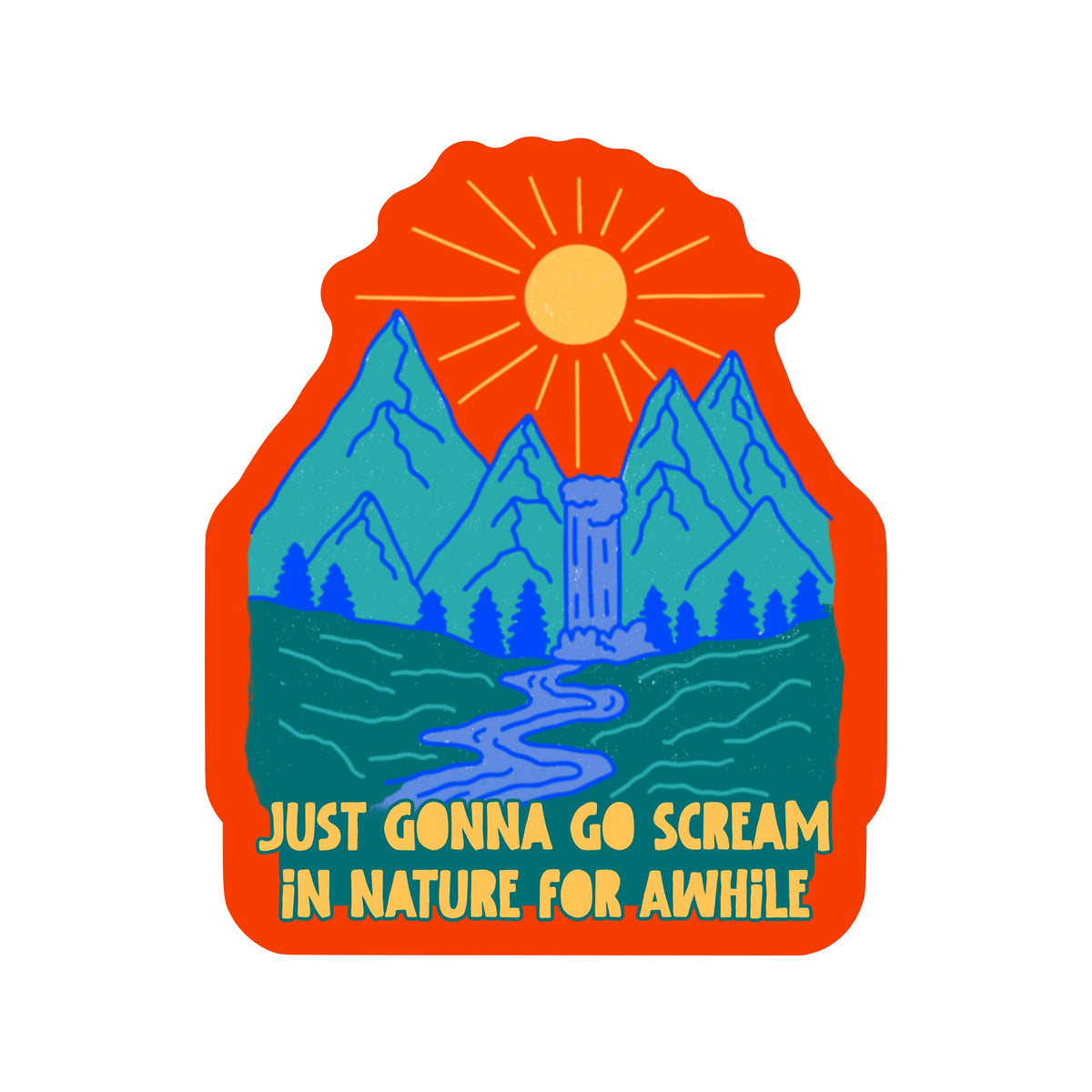 Funny Outdoors Hiking Nature High Quality Vinyl Sticker