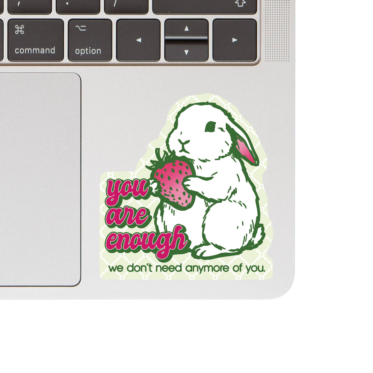 You Are Enough Funny Bunny High Quality Vinyl Sticker