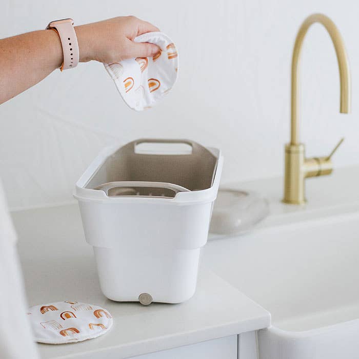 Strucket 4.5L Mini Strainer Bucket with Lid - Aqua