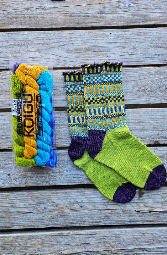 Colorwork Knitting Sock Kit