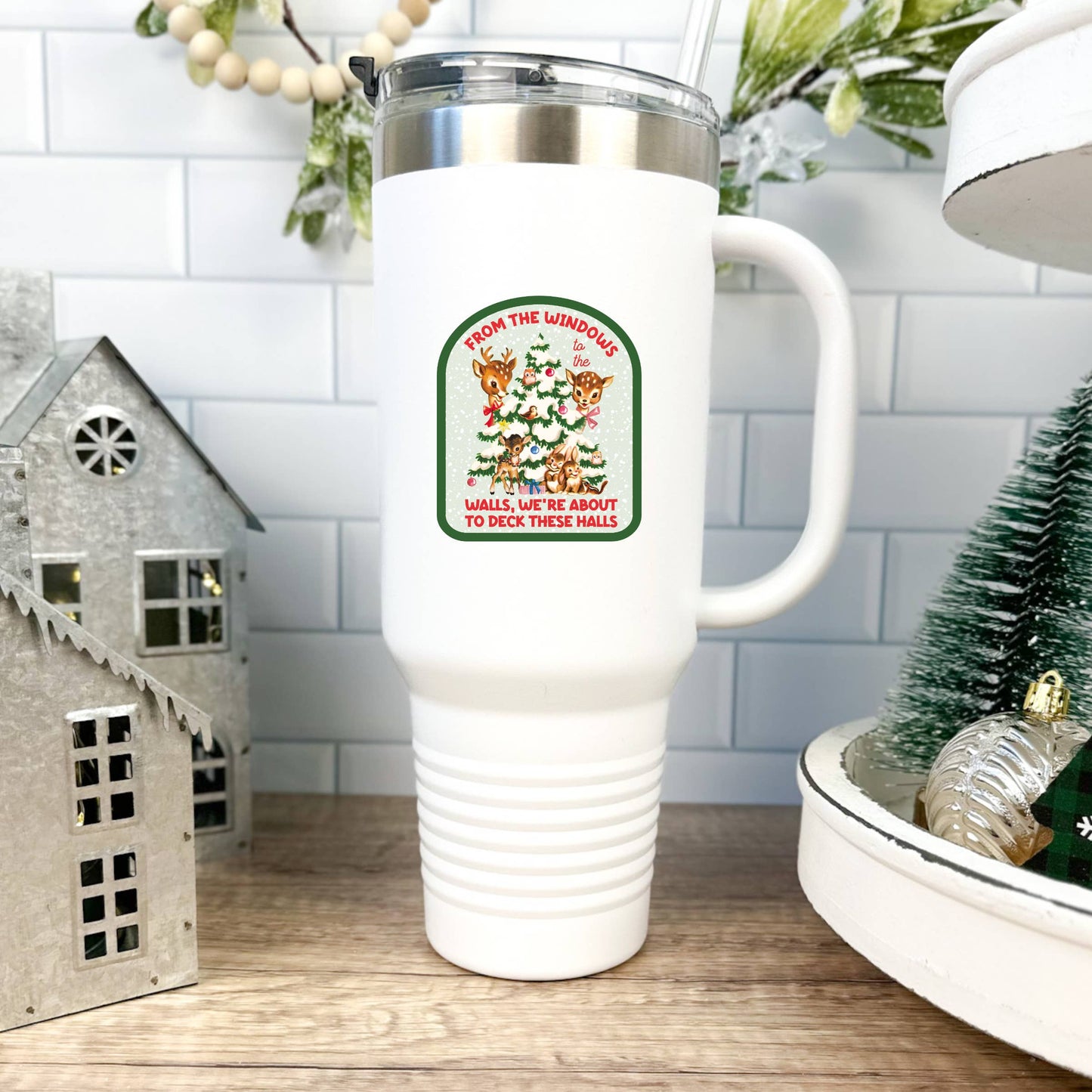 Holiday Christmas Funny Animal High Quality Vinyl Sticker