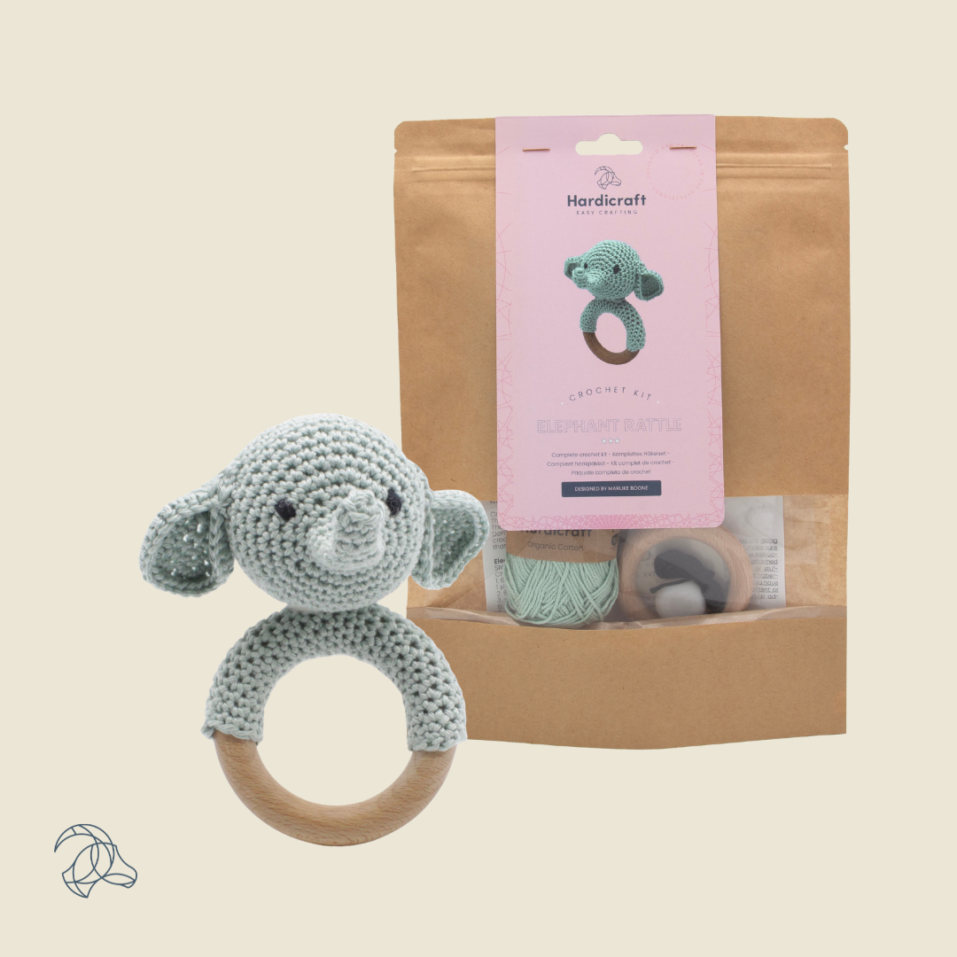 DIY Crochet Kit - Rattle Elephant