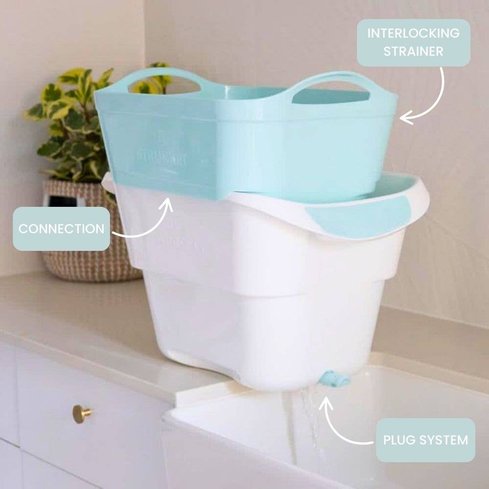Strucket 19L (5 Gallon) Strainer Bucket – 6 Pack Aqua