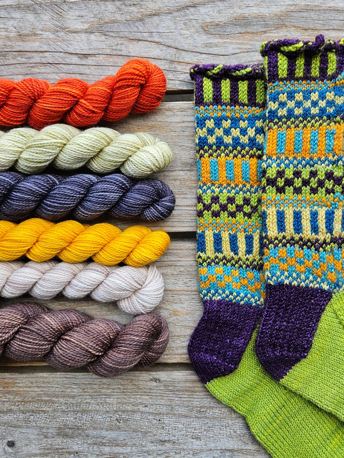 Colorwork Knitting Sock Kit