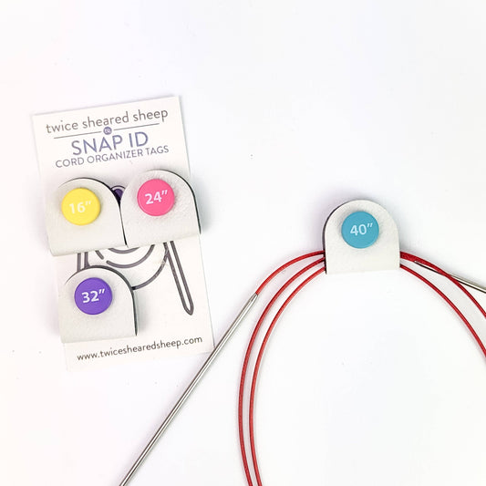 Snap ID Cord Organizer Tags - Standard Number Sizing