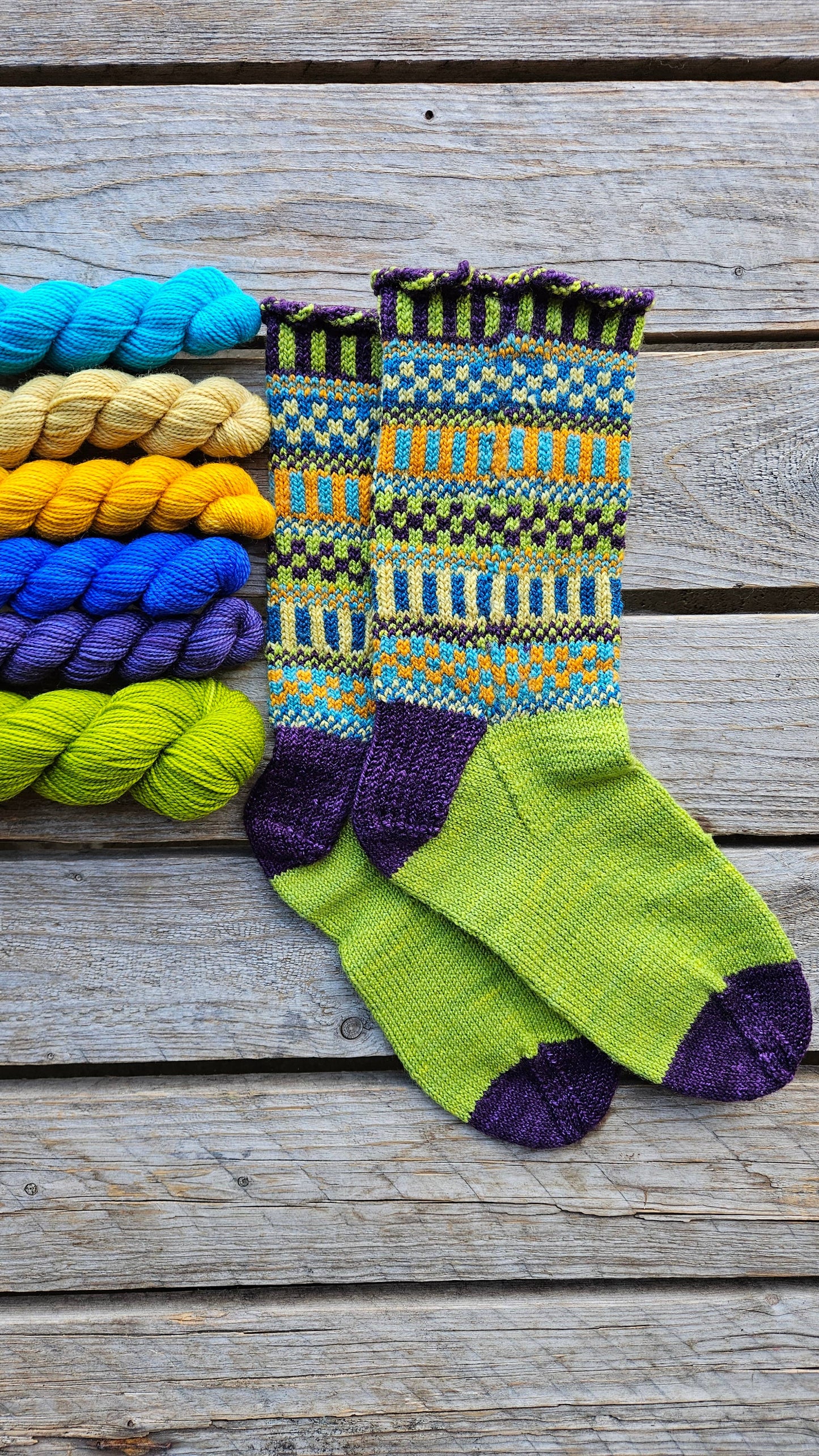 Colorwork Knitting Sock Kit
