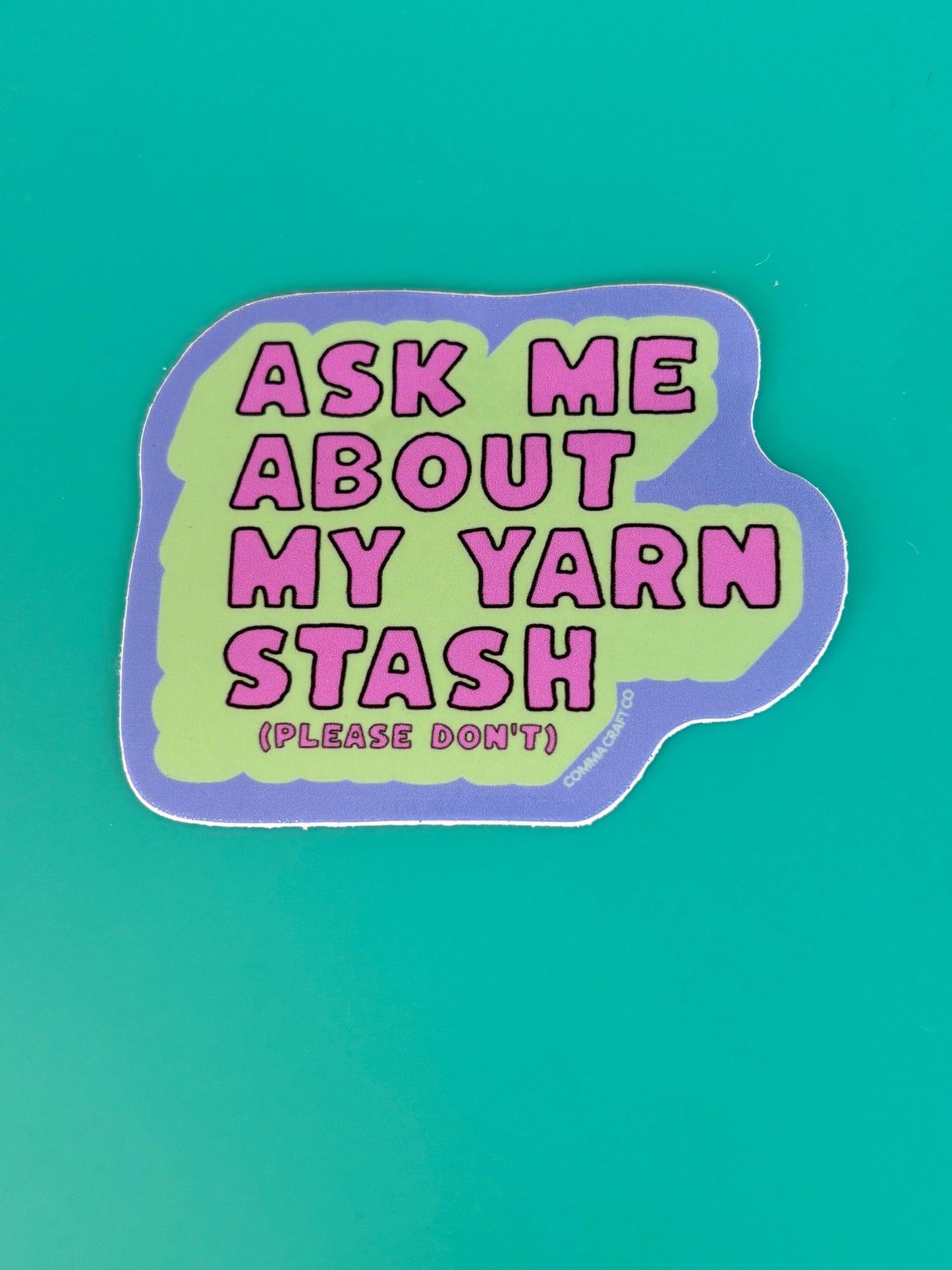 Vinyl Sticker Laptops, Bumpers Knitting Crochet Yarn Stash