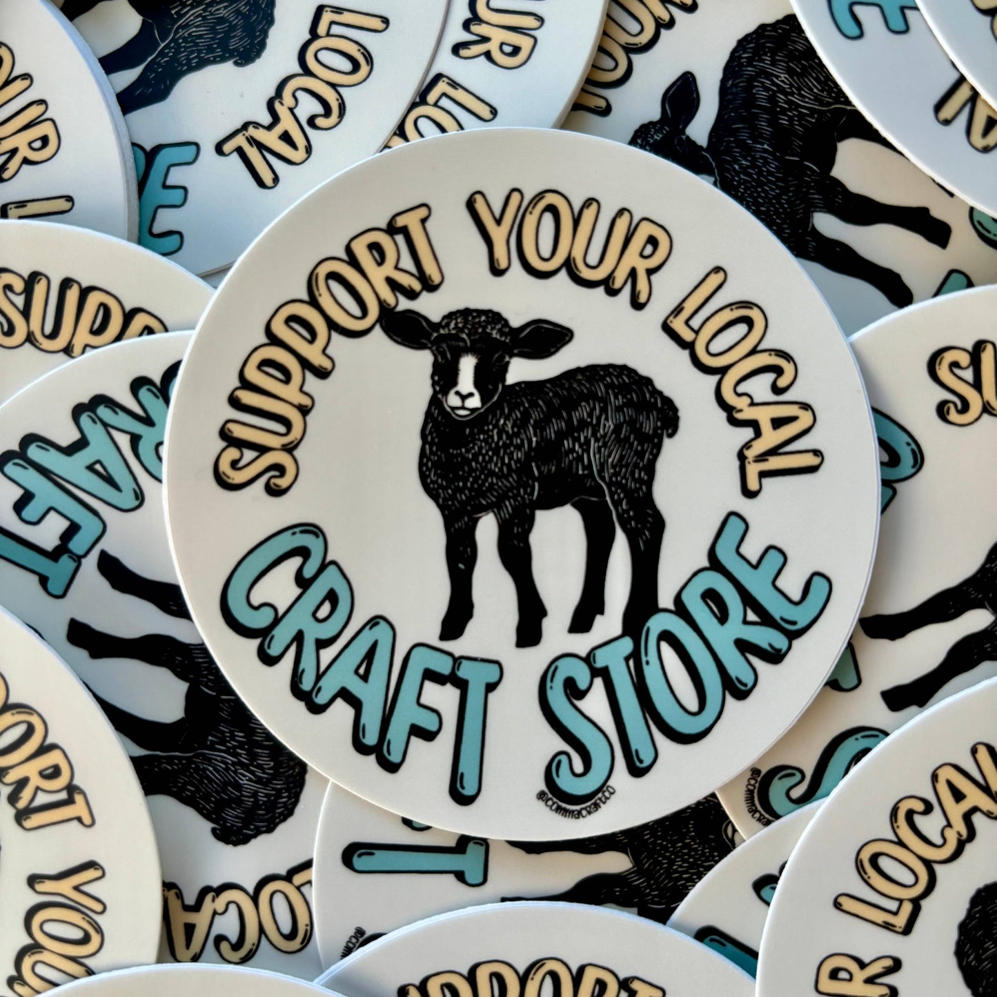Support Your Local Craft Store Vinyl Laptop Bumper Sticker