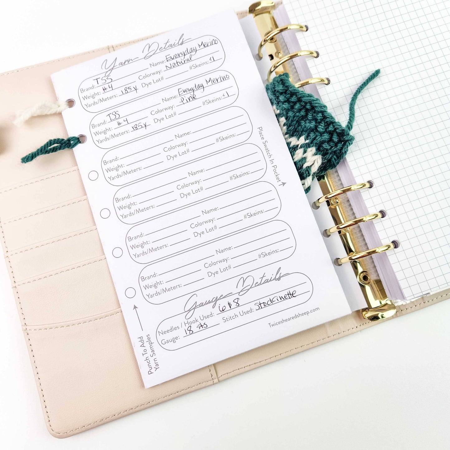 Night Forest Project Journal Planner for Knitters & Crocheters