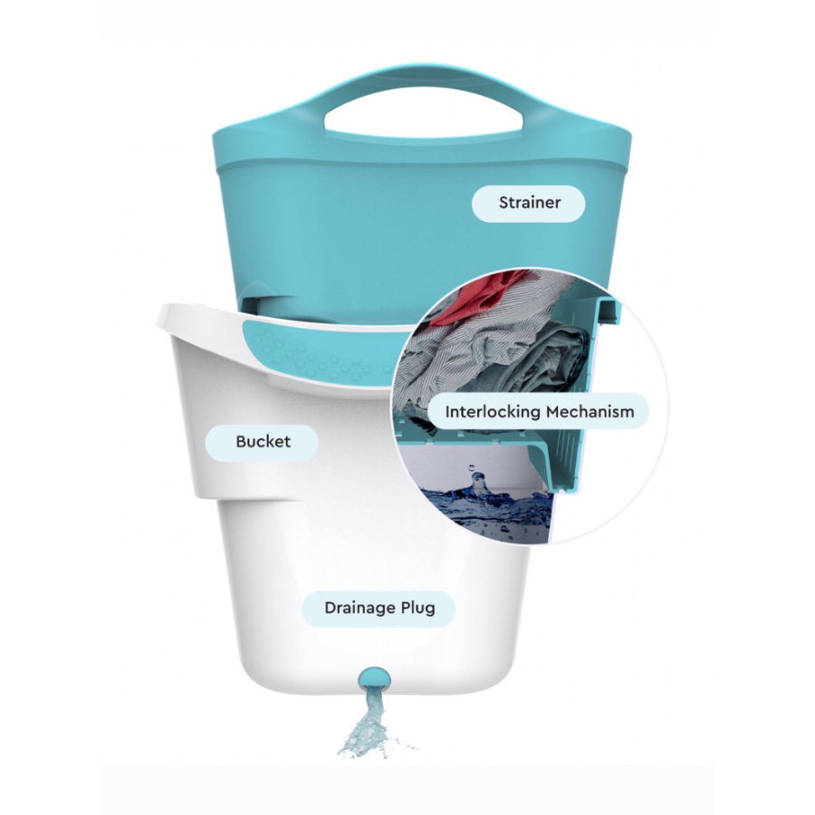 Strucket 19L (5 Gallon) Strainer Bucket – 6 Pack Aqua