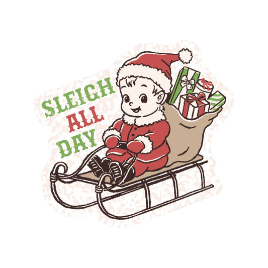 Holiday Christmas Santa Funny High Quality Vinyl Sticker