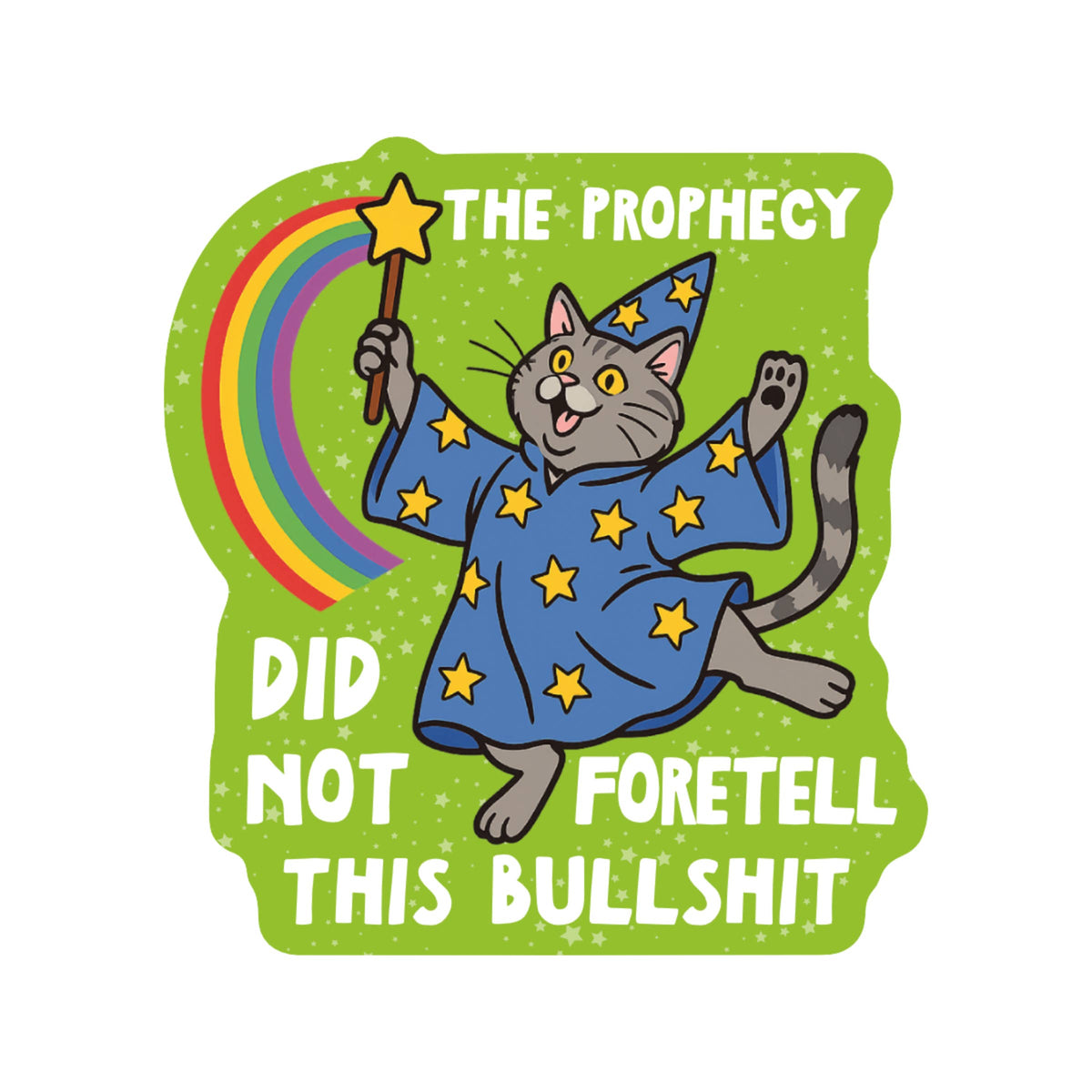 Magic Prophecy Cat Swear Wizard High Quality Vinyl Sticker