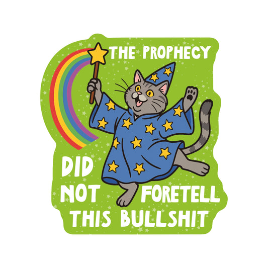 Magic Prophecy Cat Swear Wizard High Quality Vinyl Sticker