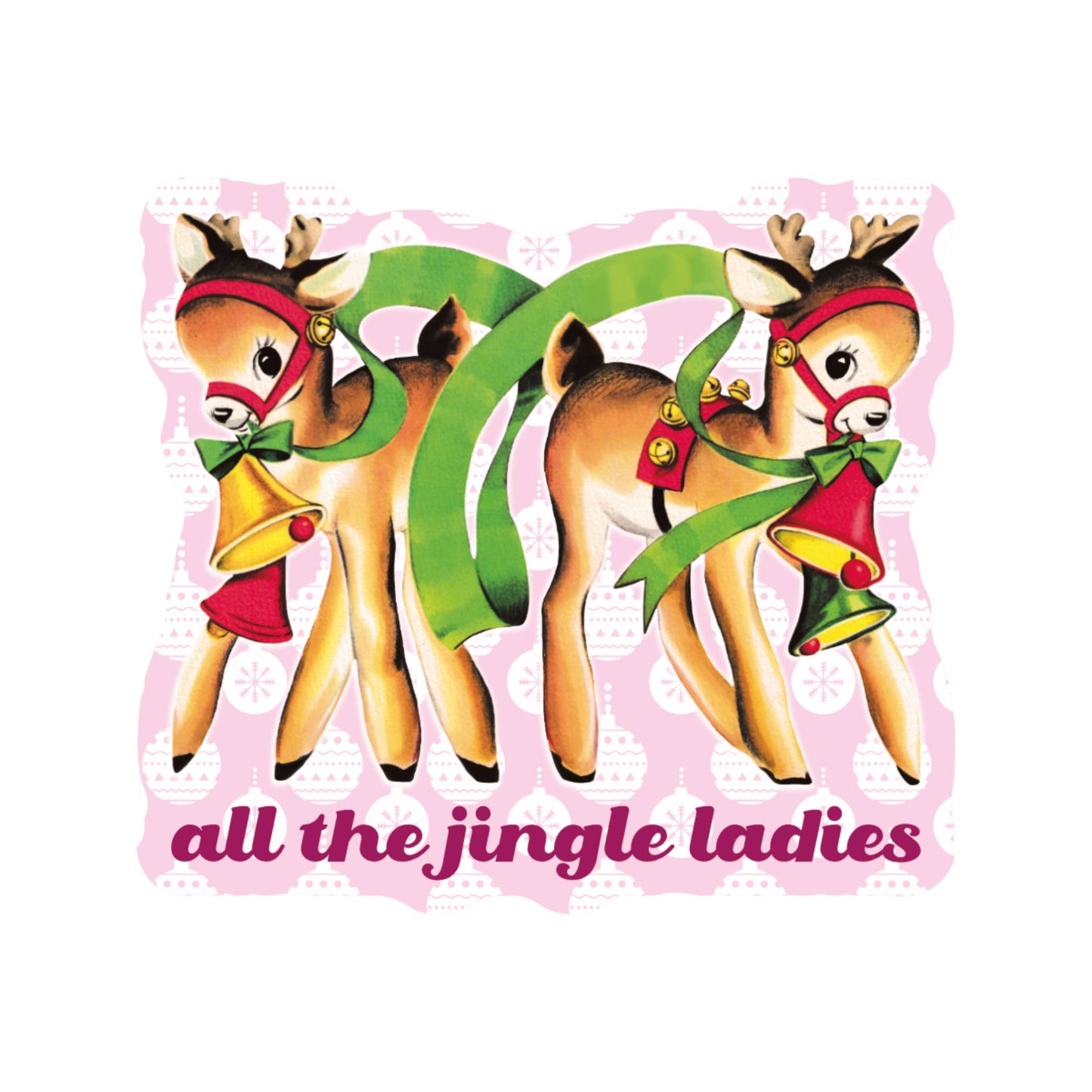 Holiday Christmas Reindeer Song High Quality Vinyl Sticker