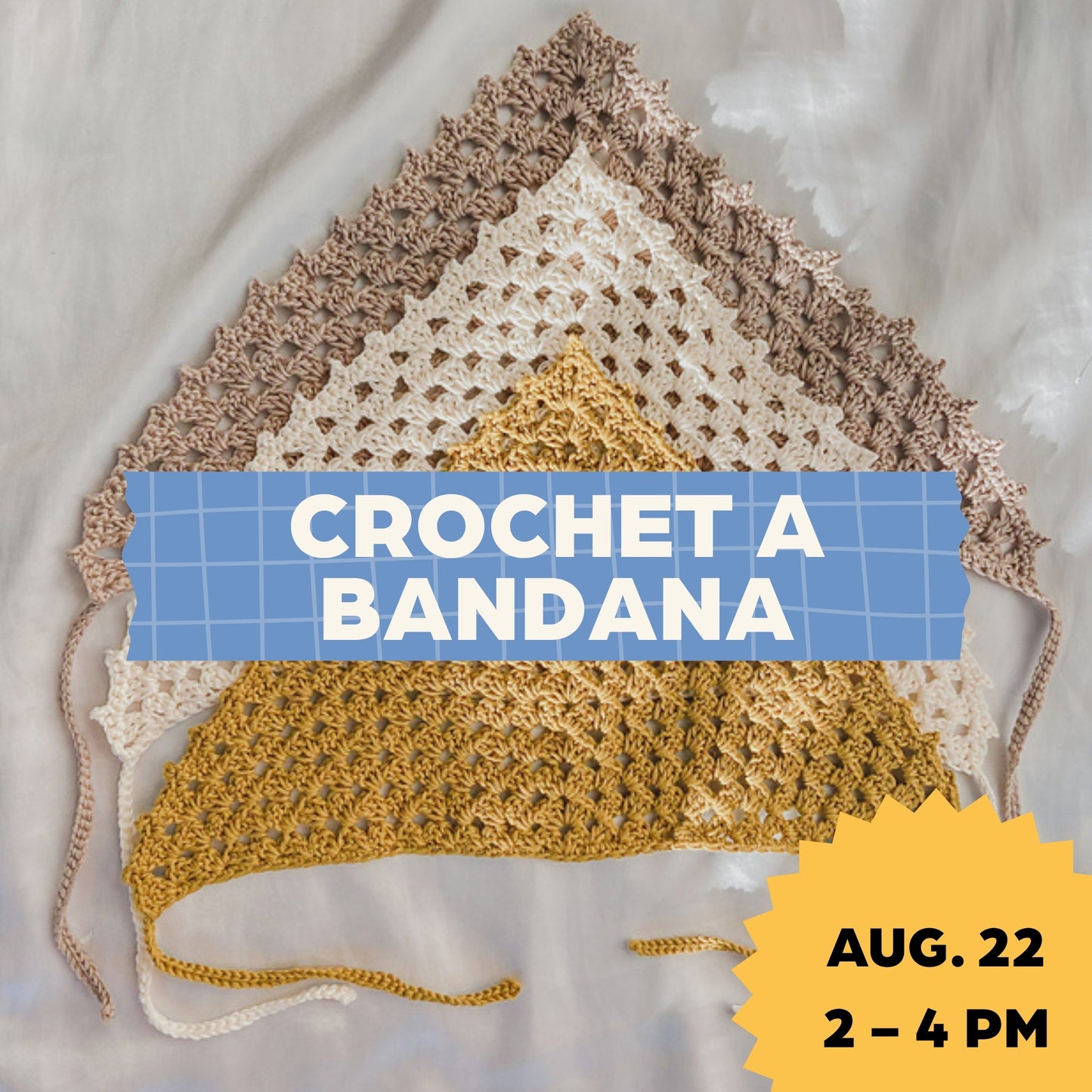 August 22: Make A Crochet Bandana