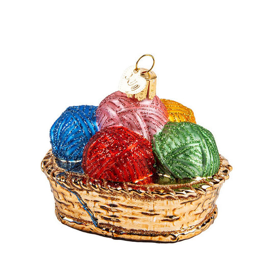 Basket of Yarn Christmas Ornament