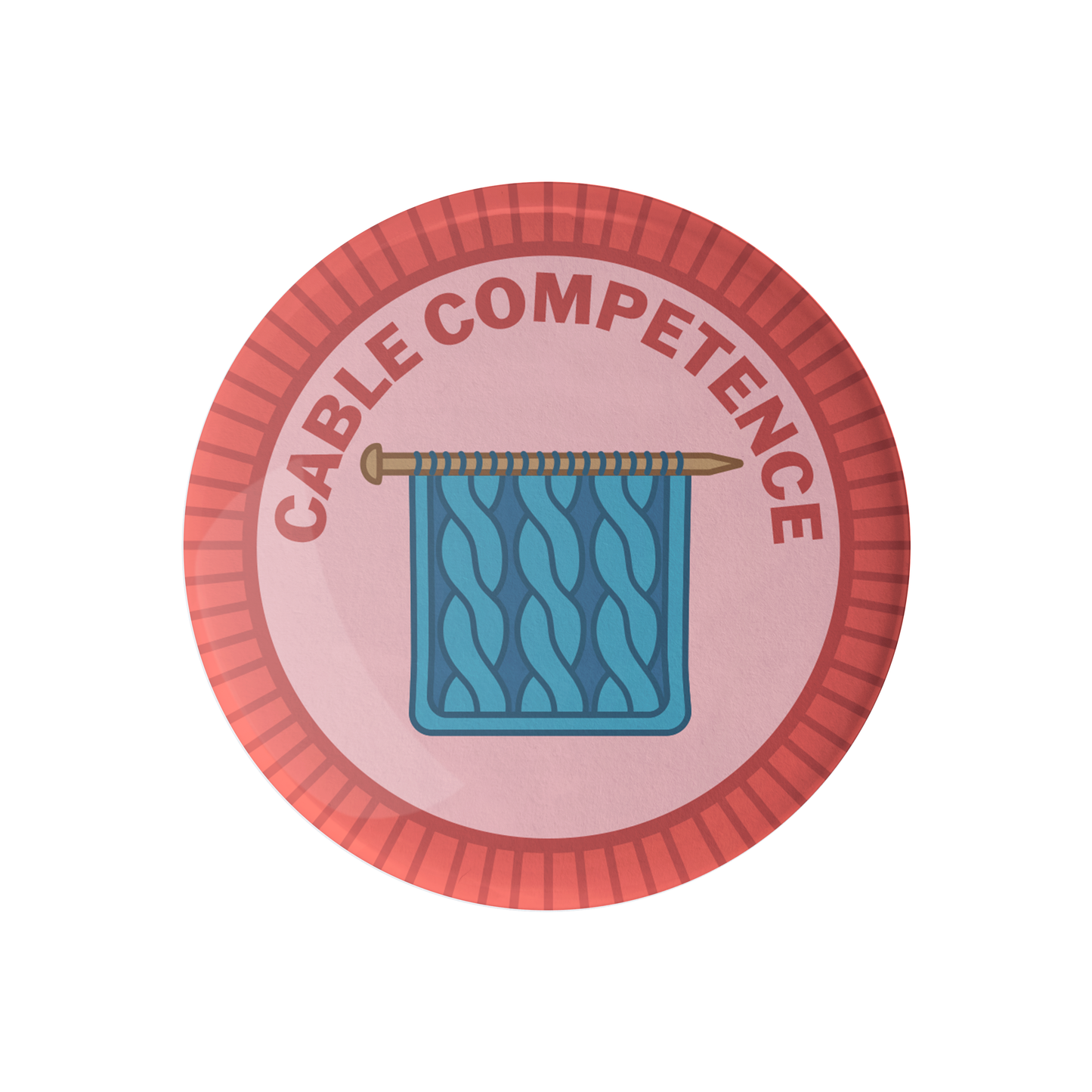 Cable Competence Knitting Merit Badge