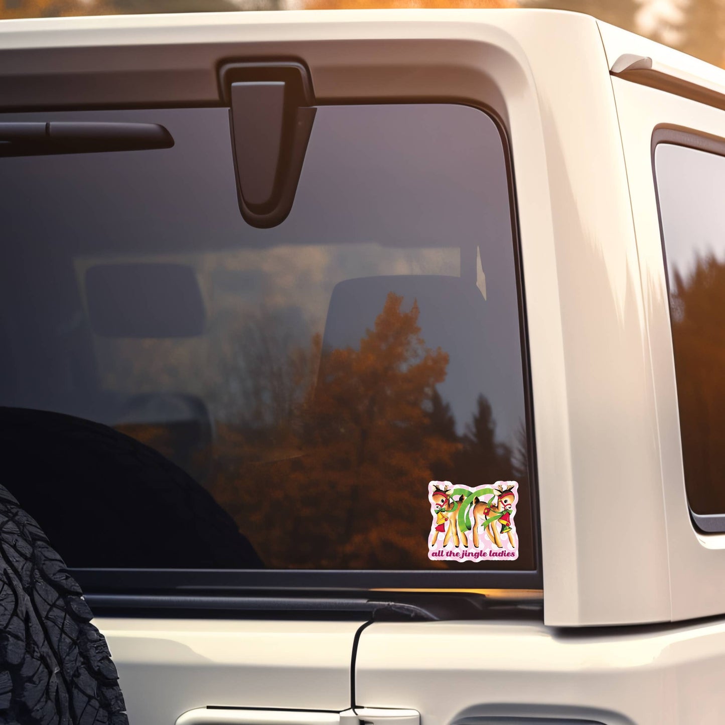 Holiday Christmas Reindeer Song High Quality Vinyl Sticker