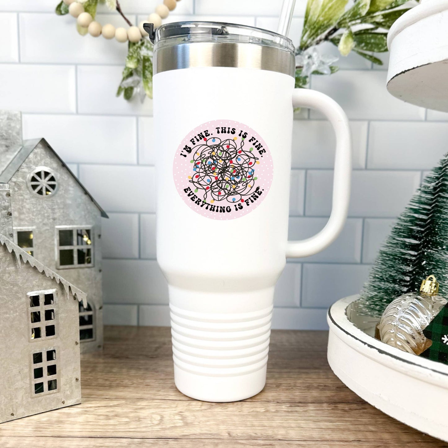 Holiday Christmas Stress Funny High Quality Vinyl Sticker