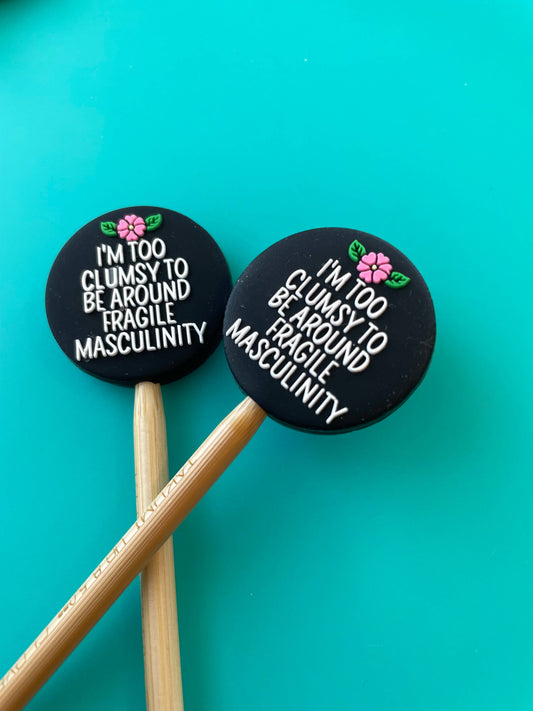 Knitting Needle Point Protectors Feminist Gender Roles