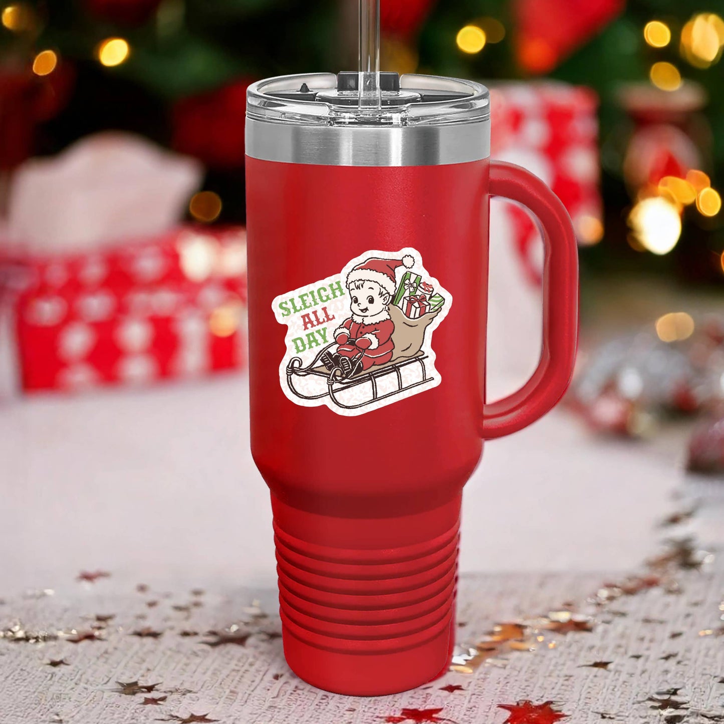 Holiday Christmas Santa Funny High Quality Vinyl Sticker