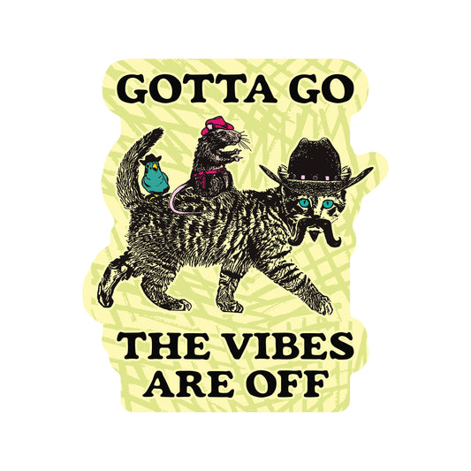 Vintage Cute Funny Animal Vibes High Quality Vinyl Sticker