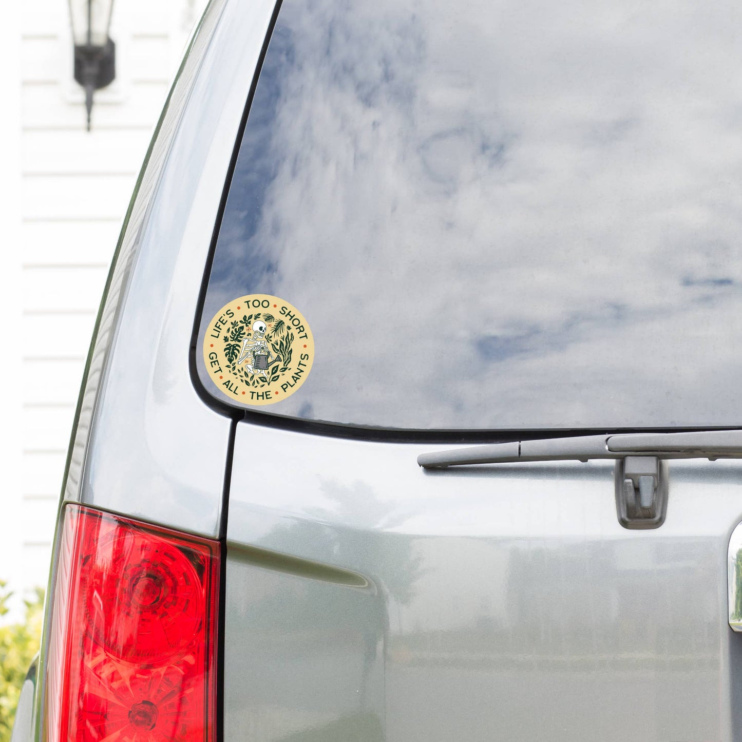 Cute Funny Plant Life Skeleton High Quality Vinyl Sticker