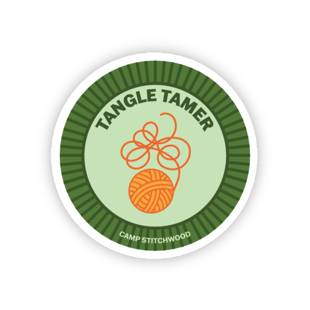 Tangle Tamer Badge Sticker