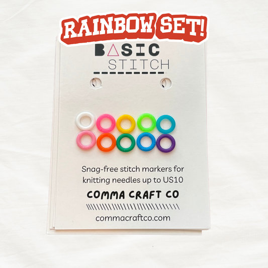 Basic Stitch Set - Neon Snag-Free Silicone Stitch Markers