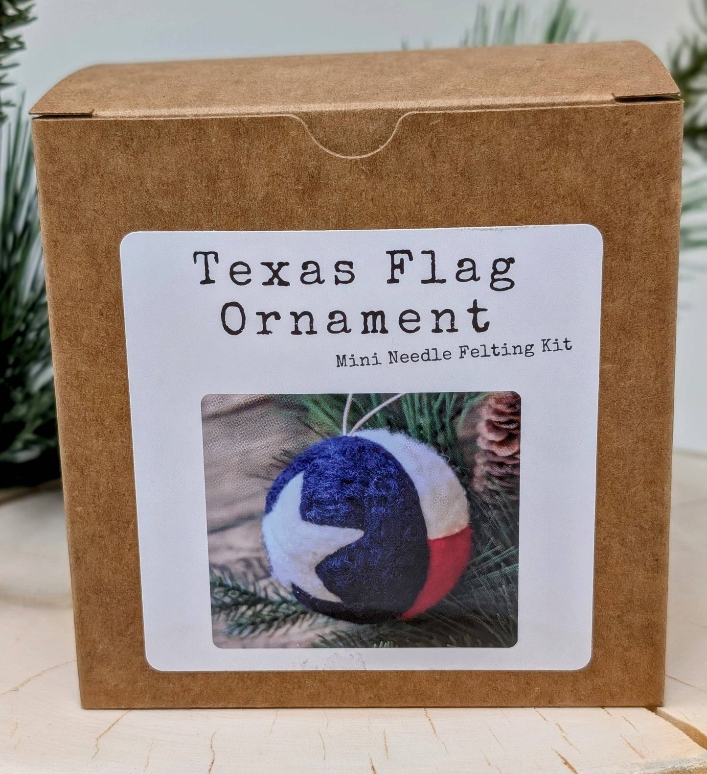 Texas Flag DIY Needle Felting Ornament Kit