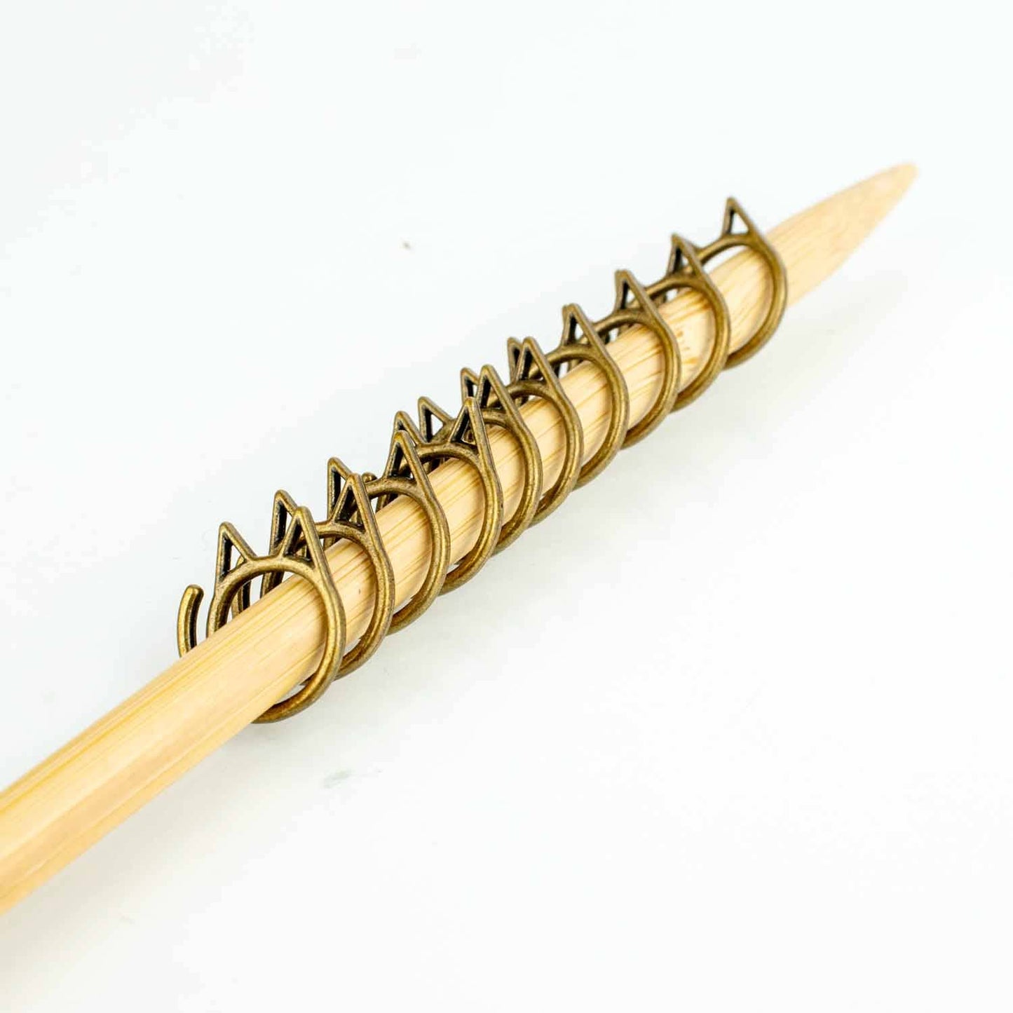 Cat Clips - Simple Removable Stitch Markers - Silver