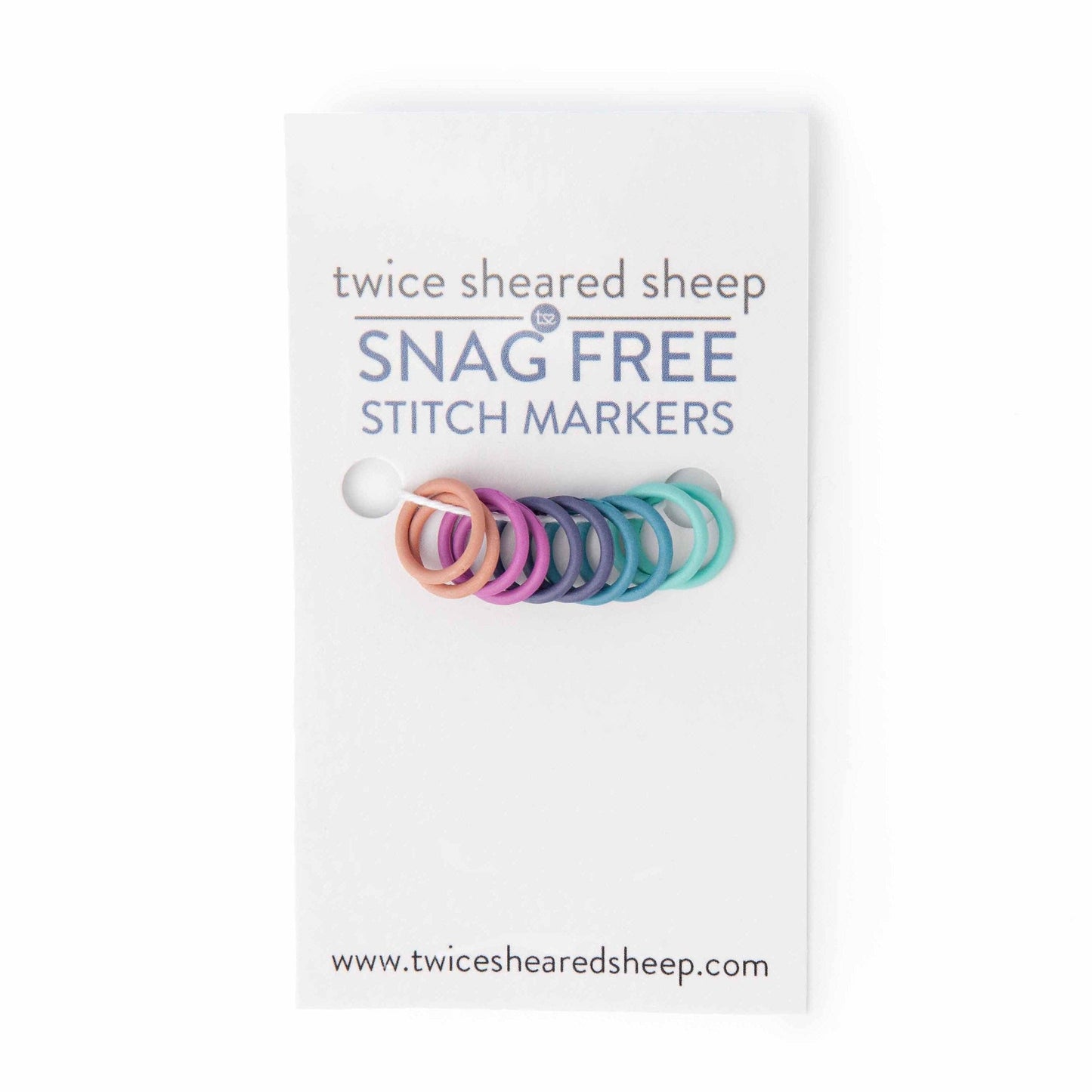 Simple Ring Stitch Markers - Rainbow