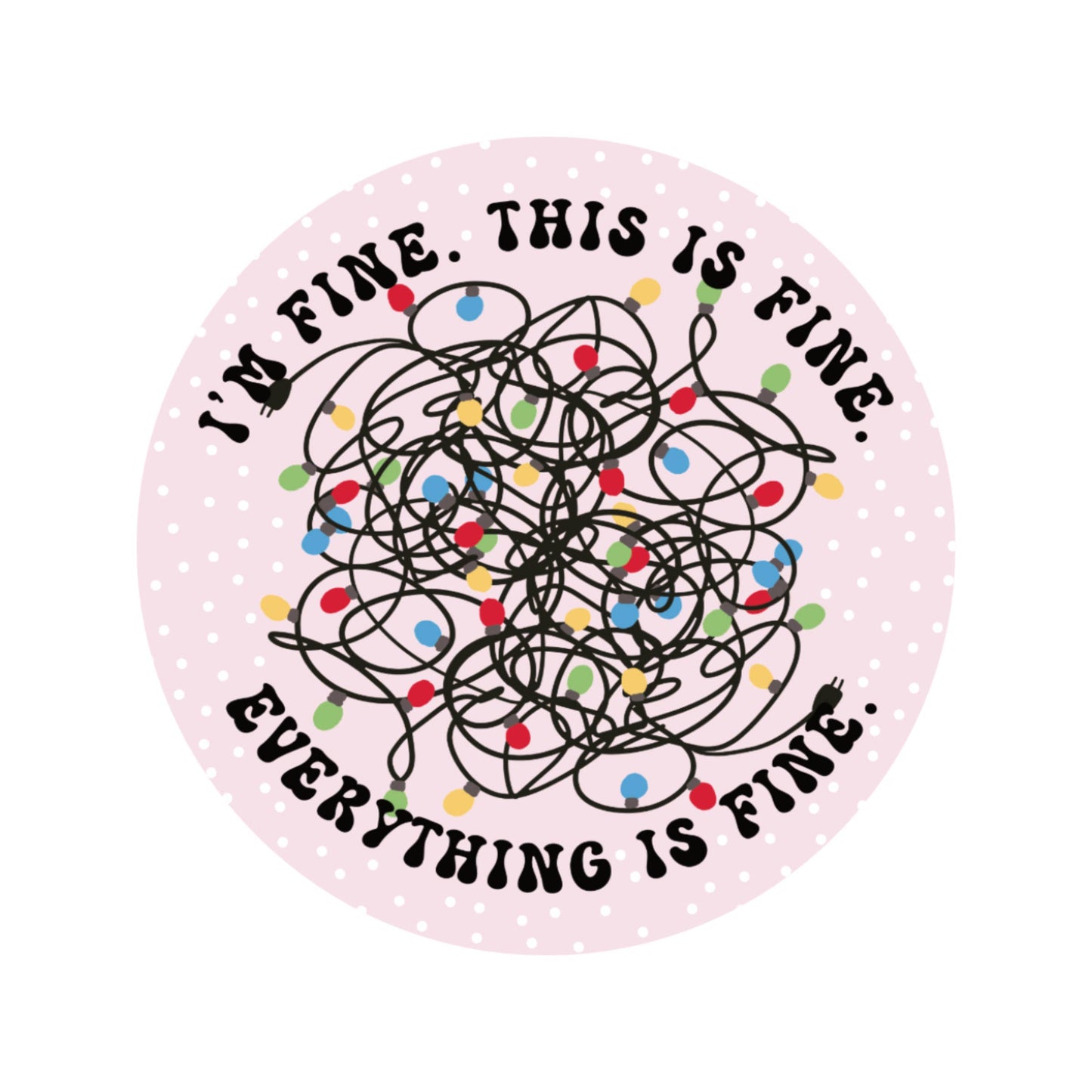 Holiday Christmas Stress Funny High Quality Vinyl Sticker