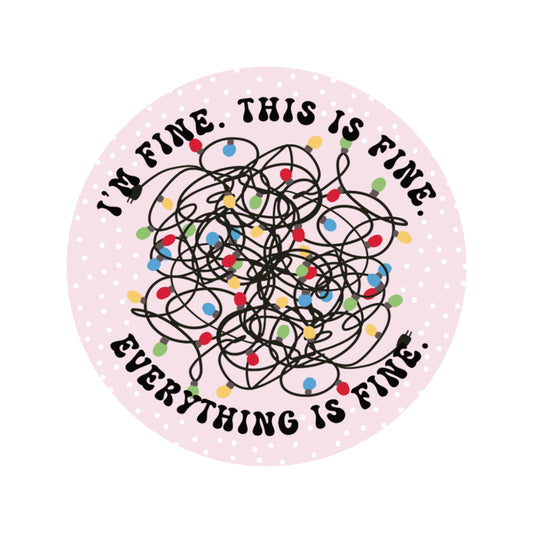 Holiday Christmas Stress Funny High Quality Vinyl Sticker