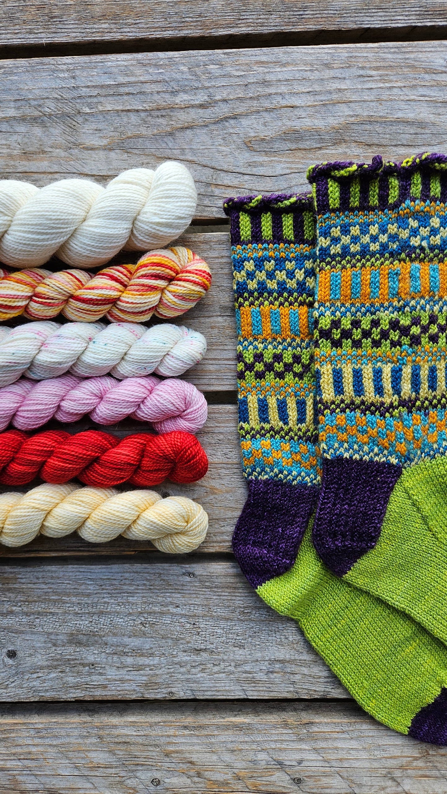 Colorwork Knitting Sock Kit